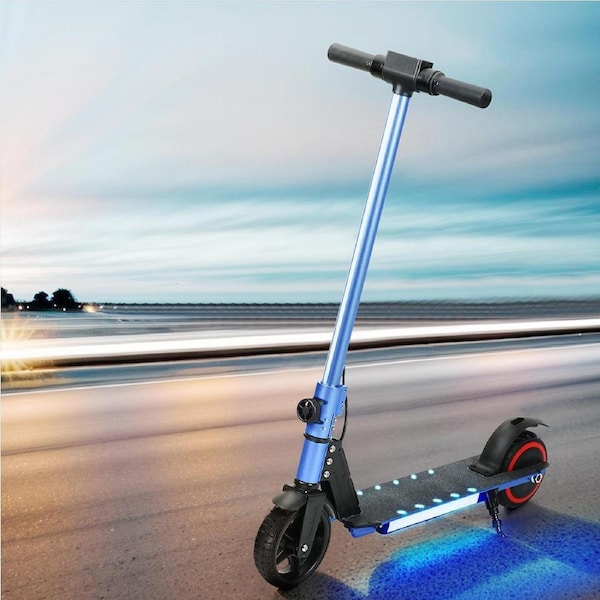 Electric Scooter Folding Portable Riding For Adults Commuter Commuter Blue 130W