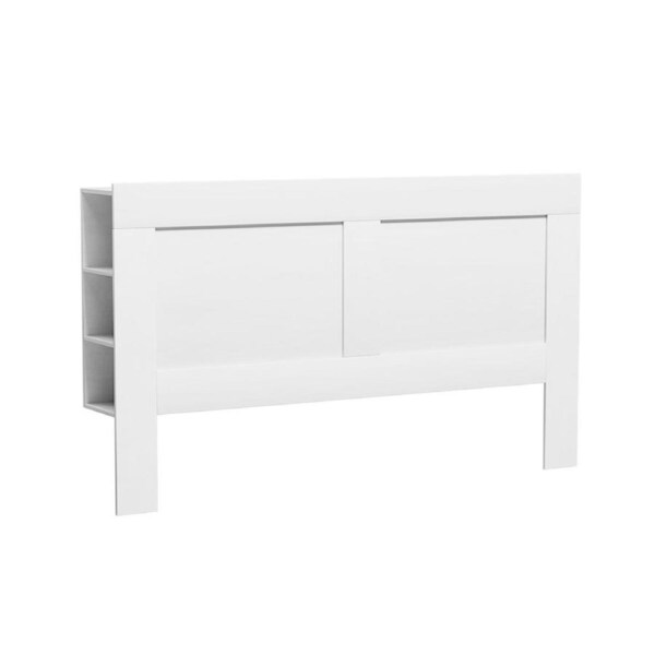 Artiss Bed Head Headboard Queen King Shelves - CABI White Black White - King