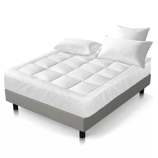 Giselle Bedding Mattress Topper Pillowtop Toppers Protector Mat Cover All Sizes Model 2(Microfiber)-King Single