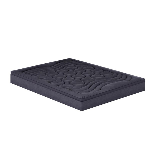 Giselle Bedding Mattress Topper Pillowtop Toppers Protector Mat Cover All Sizes Model 3(Charcoal))-Single