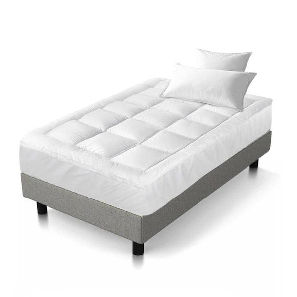 Giselle Bedding Mattress Topper Pillowtop Toppers Protector Mat Cover All Sizes Model 4(Bamboo)-Single