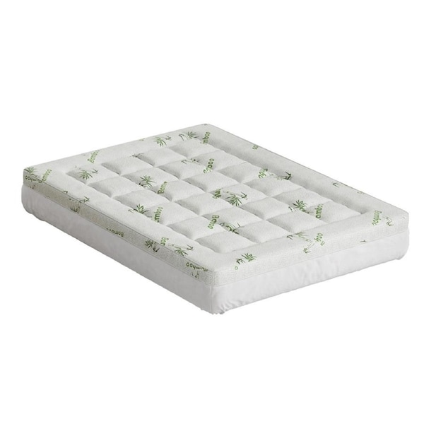 Giselle Bedding Mattress Topper Pillowtop Toppers Protector Mat Cover All Sizes Model 6(Bamboo)-Double