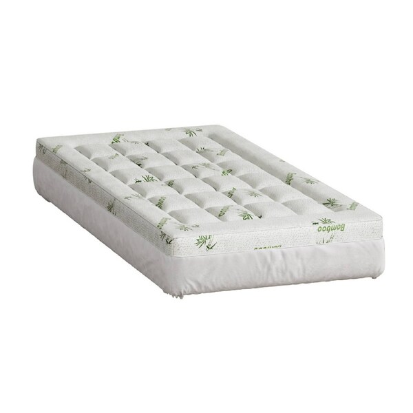 Giselle Bedding Mattress Topper Pillowtop Toppers Protector Mat Cover All Sizes Model 6(Bamboo)-Single