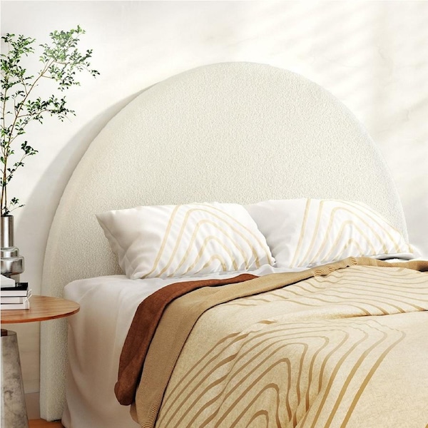 Artiss Bed Frame Headboard Double Queen King Size Bedhead - GREI White Double