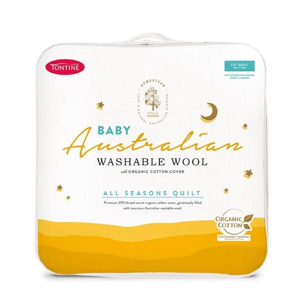 Tontine Baby Homestead Australian Washable Wool Bedding All Seasons Quilt Single