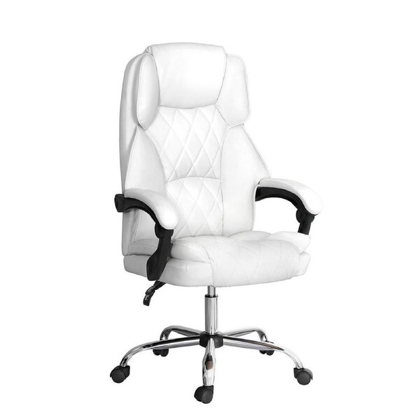 Artiss Executive Office Chair Computer Gaming Recline Chairs White