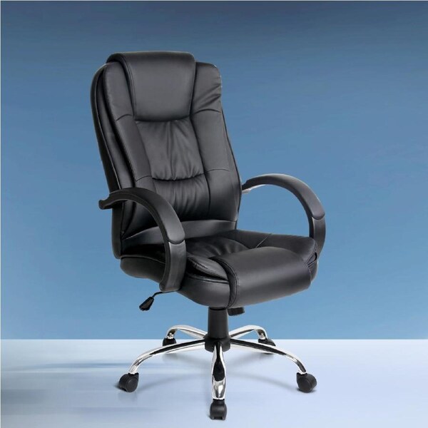 Artiss Office Chair Executive Massage Computer Chairs High Back PU Leather Model 2 Black