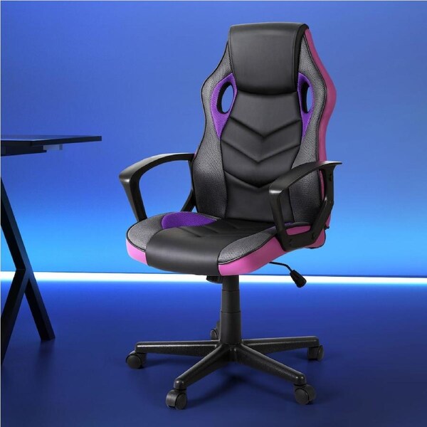 Artiss Gaming Office Chair Computer Executive Racing Chairs High Back Purple
