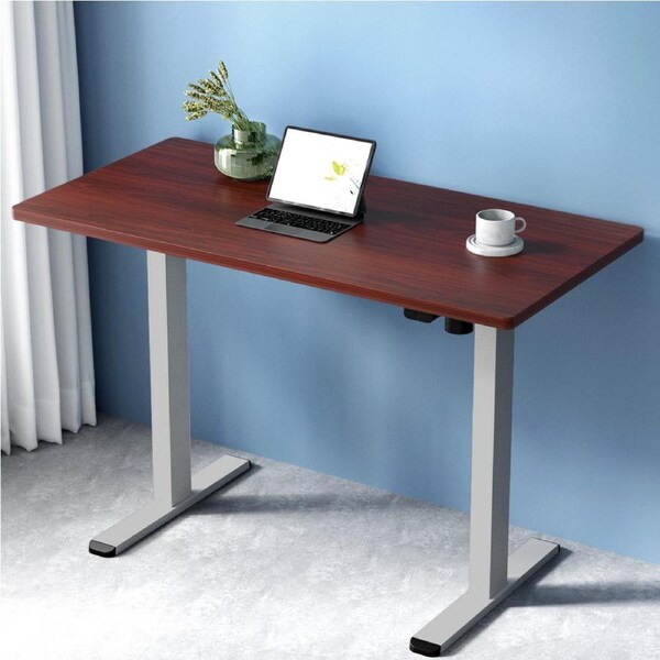 Artiss Motorised Standing Desk Electric Sit Stand Desks Computer Table 120/140CM 120cm Walnut desktop