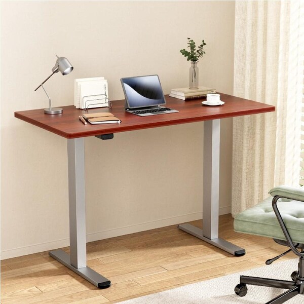 Artiss Motorised Standing Desk Electric Sit Stand Desks Computer Table 120/140CM 140cm Walnut desktop