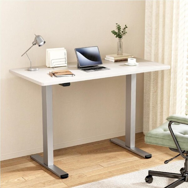 Artiss Motorised Standing Desk Electric Sit Stand Desks Computer Table 120/140CM 120cm White desktop