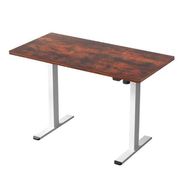 Artiss Electric Standing Desk Motorised Sit Stand Desks Computer Table 120/140CM 120cm Rustic Brown desktop