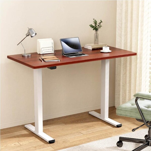 Artiss Electric Standing Desk Motorised Sit Stand Desks Computer Table 120/140CM 120cm Walnut desktop