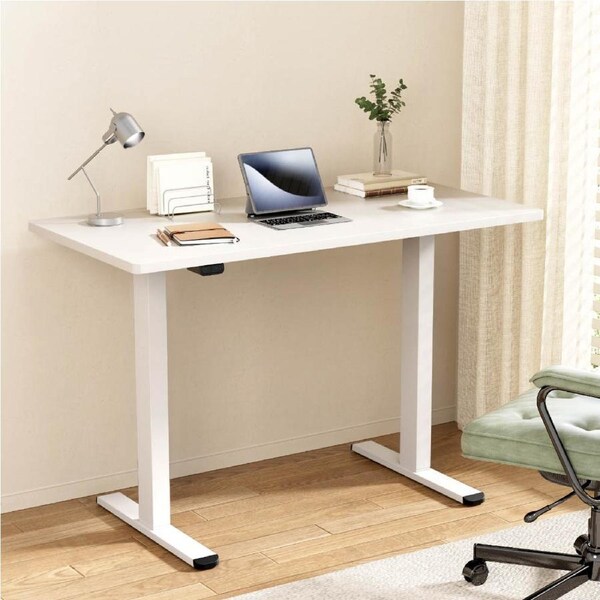 Artiss Electric Standing Desk Motorised Sit Stand Desks Computer Table 120/140CM 140cm White desktop