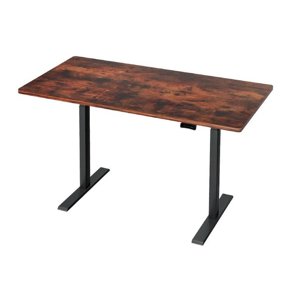 Artiss Electric Standing Desk Dual Motor Sit Stand Computer Desks 120/140CM 140cm Rustic Brown desktop