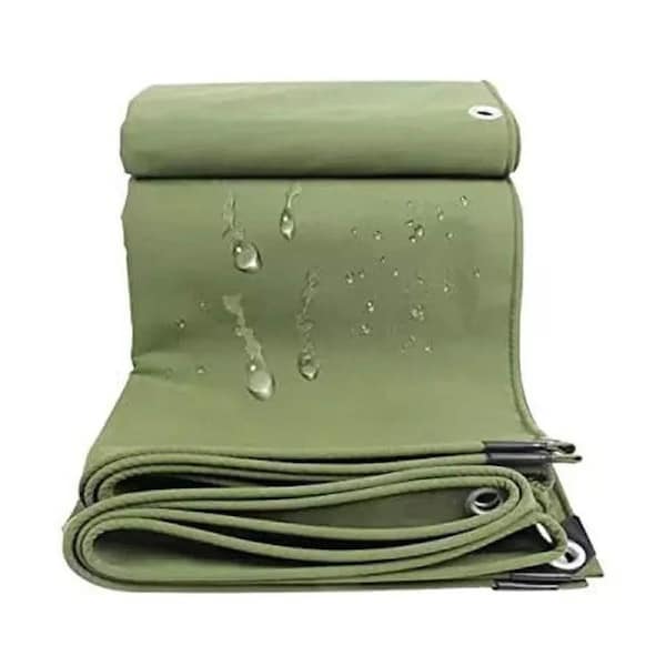 Heavy Duty Waterproof Canvas Tarpaulin Sun Blocked Dustproof 4 Sizes 2 x 2m