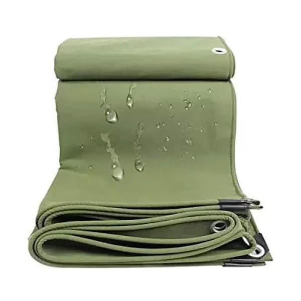 Heavy Duty Waterproof Canvas Tarpaulin Sun Blocked Dustproof 4 Sizes 3 x 4m
