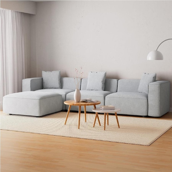Artiss Sofa Lounge Modular Set 1-6 Seater Couch Chaise Chair Suite Ottoman Grey 1 Seater