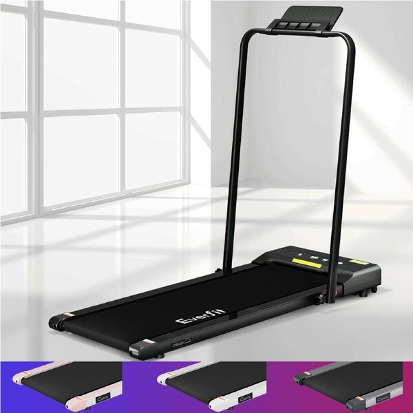 Everfit Treadmill Electric Walking Pad Under Desk Home Gym Fitness 380mm Black