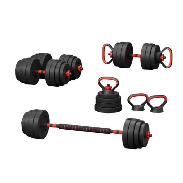 Everfit 25-40kg Dumbbells Barbell Set Adjustable Dumbbell Weight Lifting Gym 7 IN 1- 40KG