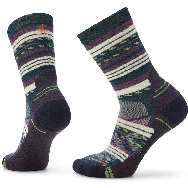 Smartwool Womens Hike Light Cushion Margarita Crew Sock Wool in Alpine Blue L