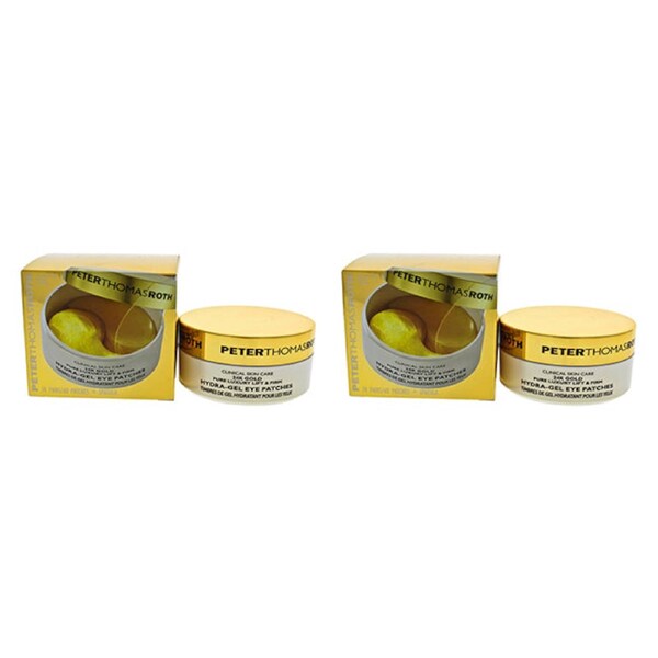 24K Gold Pure Luxury Lift & Firm Hydra-Gel Eye Patches by Peter Thomas Roth for Women - 60 Pc Patches + Spatula Eye Patches - Pack of 2 60 Pc Patches + Spatula