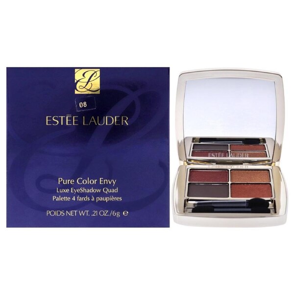 Pure Color Envy Luxe Eyeshadow Quad - 08 Wild Earth by Estee Lauder for Women - 0.21 oz Eye Shadow 0.21 oz