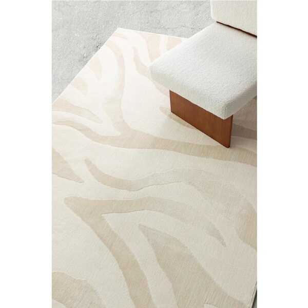 Loopsie Gourti Textured Abstract Neutral Washable Rug 180cm x 120cm