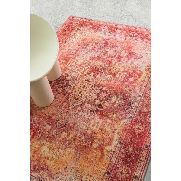 Loopsie Kahalu Red Orange Washable Rug 330cm x 240cm