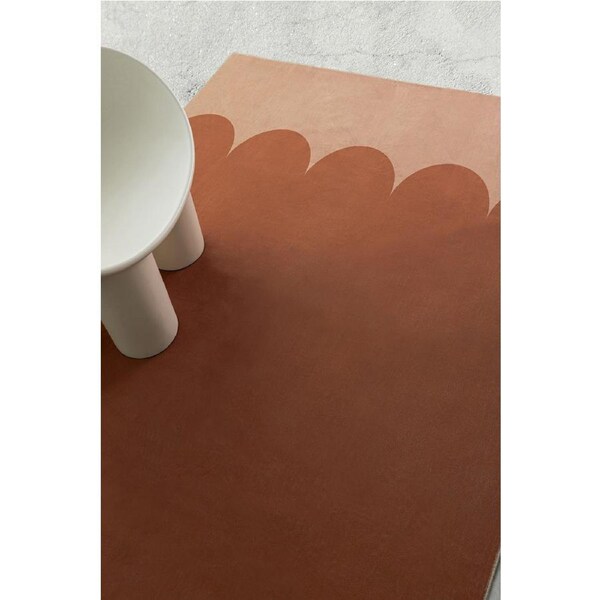 Loopsie Junin Printed Orange Washable Rug 220cm x 150cm