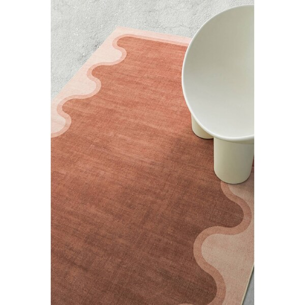Loopsie Hawi Pink Terracotta Washable Rug 400cm x 300cm