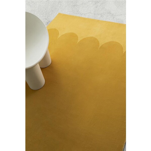 Loopsie Poyeni Printed Mustard Washable Rug 370cm x 270cm