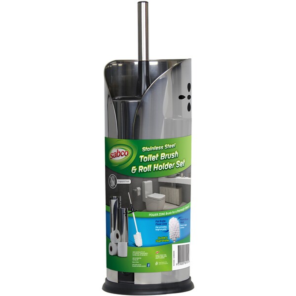 Sabco Toilet Brush & Roll Holder Set Each