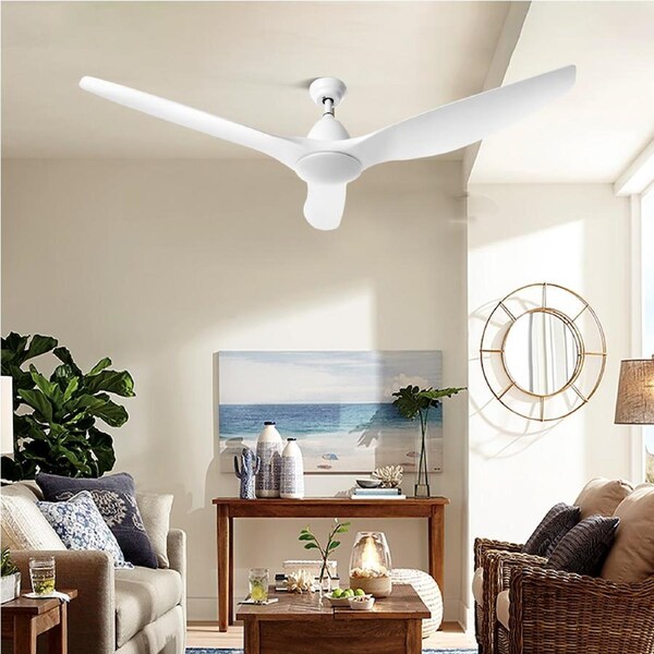 Devanti 64 Inch Ceiling Fan DC Motor LED light w/Remote White