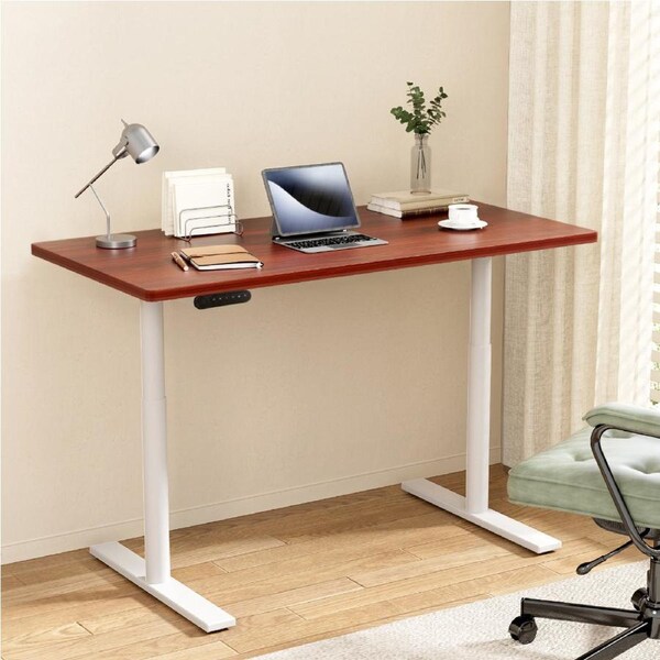 Artiss Electric Standing Desk Sit Stand Computer Table Dual Motor 120/140CM 120cm Walnut desktop