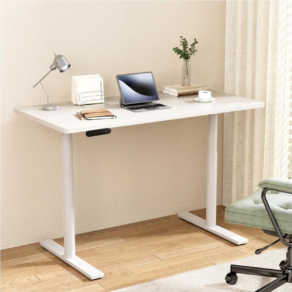 Artiss Electric Standing Desk Sit Stand Computer Table Dual Motor 120/140CM 140cm White desktop
