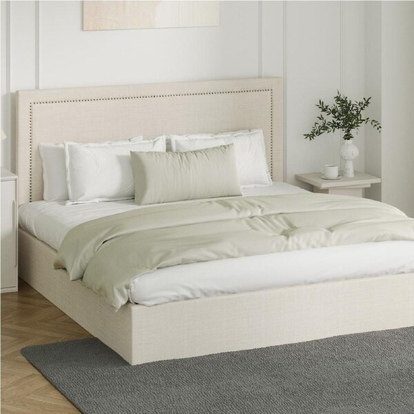 Oikiture Bed Frame Queen Double King Single With Gas Lift Storage Base ADI King