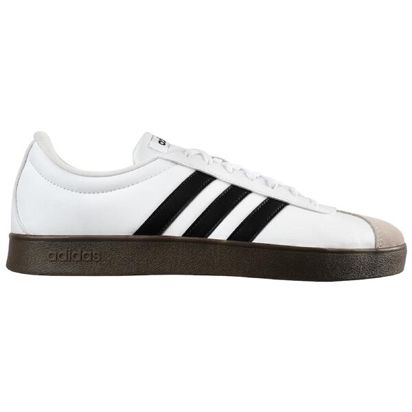 Adidas Men's VL Court Base Sneakers White/Black/Grey US Men's 12