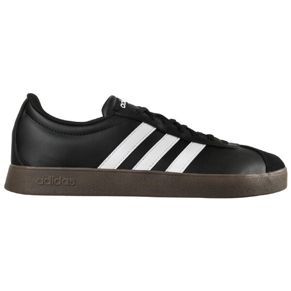 Adidas Men's VL Court Base Sneakers Black/White/Black US Men's 11