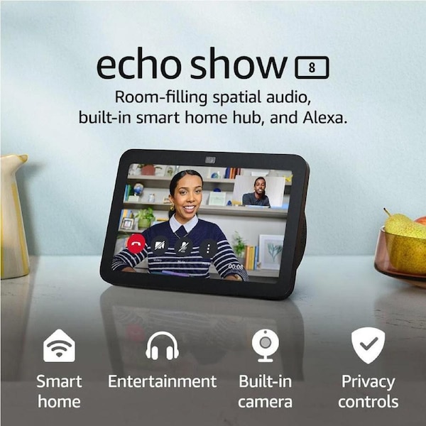 Amazon Echo Show 8 (3rd Gen) - Charcoal Black