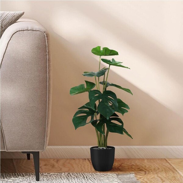 Lambu Artificial Tree in Pot Realistic Tropical Faux Plant 50-90cm High 50cm Fig Tree