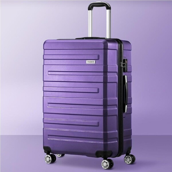 Mazam 1/3PCS Luggage Suitcase Trolley Set Travel TSA Lock Storage Hard Case 1PC 28" / Purple