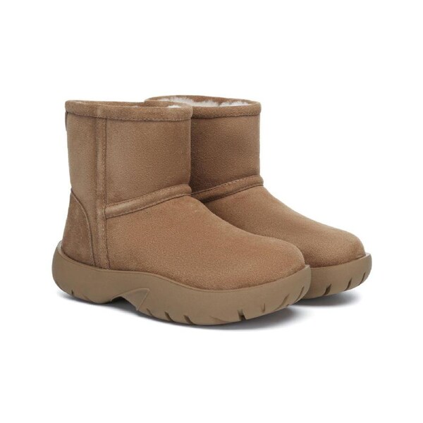 AUSTRALIAN SHEPHERD® UGG Boots Sheepskin Wool Mid Calf Chunky Short Classic Salma Chestnut / AU Ladies 10 / AU Men 8 / EU 41