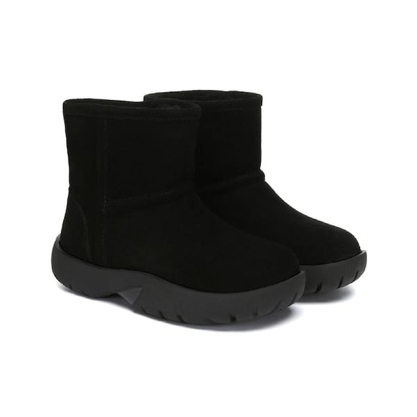 AUSTRALIAN SHEPHERD® UGG Boots Sheepskin Wool Mid Calf Chunky Short Classic Salma Black / AU Ladies 9 / AU Men 7 / EU 40