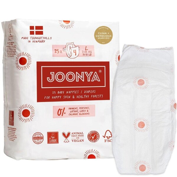 Joonya Nappies - Single Bag Size 4 - L (7-14kg) - 1 Bag of 25