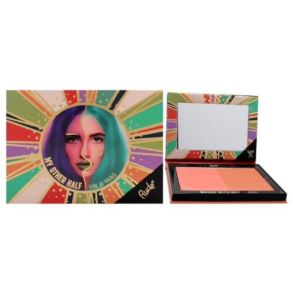 My Other Half Duo Shade Face Palette - Yin and Yang by Rude Cosmetics for Women - 0.4 oz Makeup 0.458 oz