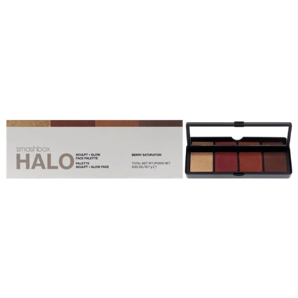 Halo Sculpt Plus Glow Face Palette - Berry Saturation by SmashBox for Women - 0.55 oz Makeup 0.55 oz