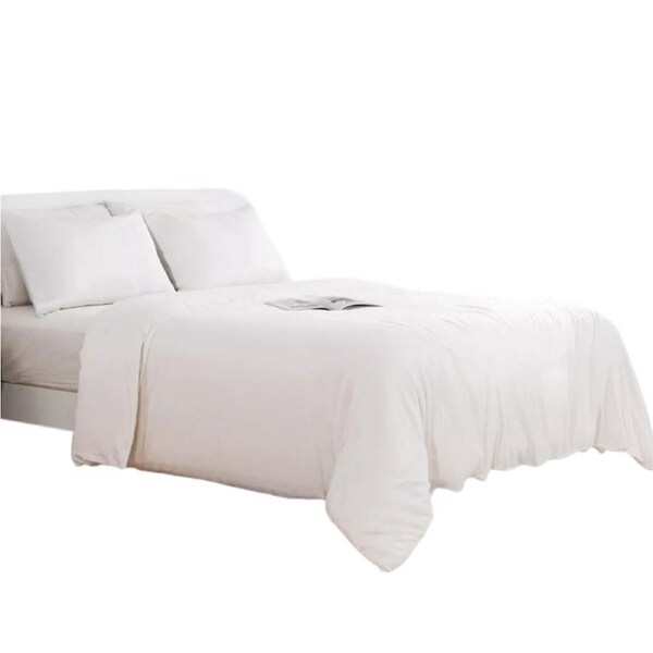 White Silky Soft Bamboo Quilt Doona Duvet Cover Set S/D/Q/K/SK Size Bed Single