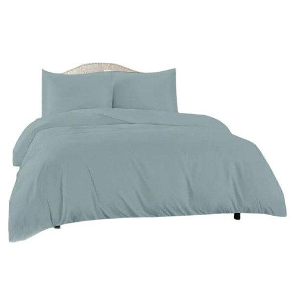 Egyptian Cotton Quilt Doona Duvet Cover Set Bedding S/D/Q/K Size - Frost Single