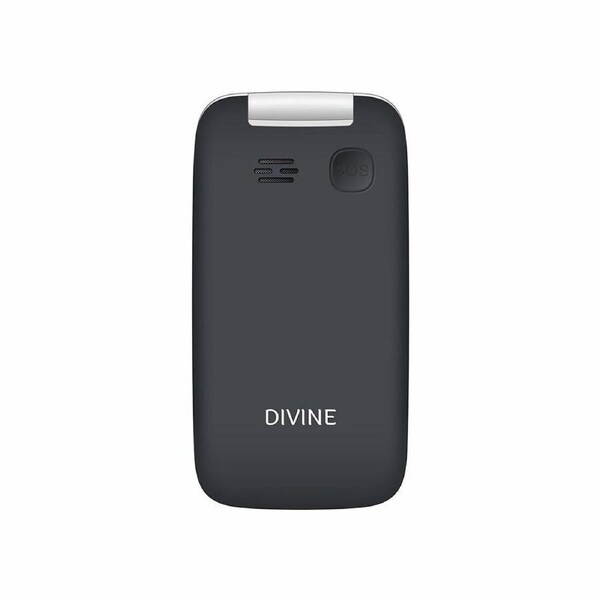 Divine V3 4G Flip Phone (Dual Sim, 128MB/48MB, For Telstra, Boost, Woolworths, Vodafone, TPG) - Black Black